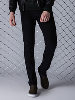 Jean homme en denim noir unicolore mode street style automne Jeans