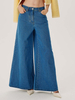 Jean évasé pour femme jambe large coupe décontractée style rétro pantalon en denim 2025