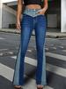 Jean évasé pour femme pantalon en denim évasé bleu bicolore de style Y2K 2025