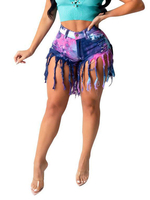 Jeans Femme Cowboy Fringe Taille Surélevée Denim