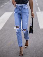 Jeans Femme Décontracté Taille Basse Coton