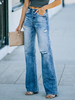 Jeans Femme Jeans Décontractés En Coton Pantalon À Pattes D