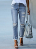 Jeans femme moderne vieilli skinny polyester