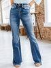 Jeans Pour Femme Boutons Décontractés Jeans En Coton Pantalon À Pattes D