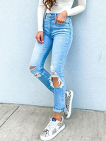 Jeans pour femmes en denim à taille haute