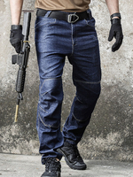 Jeans pour hommes Jeans pour hommes Casual Zipper Straight Deep Blue Deep Blue