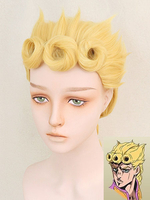 JoJos Bizarre Adventure Or Vent Giorno Giovanna Déguisements Halloween Cosplay Perruque