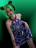 JoJos Bizarre Adventure Stone Ocean Cujoh Jolyne Prison Cosplay Costume bleu Polyester Top jupe 2 pièces ensemble