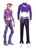JoJos Bizarre aventure vinaigre de vent dor Doppio Diavolo Cosplay Costume violet Blouse pantalon 2 pièces ensemble Anime Cosplay Costume ensemble complet