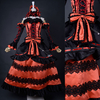Jour une Live Tokisaki Kurumi Cosplay Costume Gothique Lolita Robe Déguisements Halloween