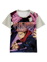 Jujutsu Kaisen combat de sorcellerie Itadori Yuji Fushiguro Megumi Kugisaki Nobara T-Shirt manches courtes col bijou haut dété T-Shirt Anime