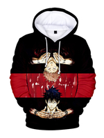Jujutsu Kaisen combat de sorcellerie Itadori Yuji Fushiguro Megumi sweat à capuche noir à manches longues bijou cou japonais Anime sweat