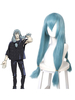 Jujutsu Kaisen sorcellerie lutte Mahito Cosplay perruque Cyan-bleu fibre résistante à la chaleur Anime Cosplay perruque