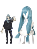 Jujutsu Kaisen sorcellerie lutte Mahito Cosplay perruque Cyan-bleu fibre résistante à la chaleur Anime Cosplay perruque