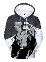 Jujutsu Kaisen Sorcery Fight Gojo Satoru à capuche gris foncé à manches longues bijou cou japonais Anime sweat