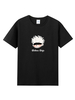 Jujutsu Kaisen Sorcery Fight Gojo Satoru T-Shirt noir manches courtes col bijou Polyester haut dété T-Shirt Anime