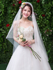 Juliette Cap Veils Mariage Un Tier Dentelle Tulle Applique Voile De Mariée