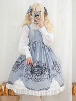 Jupe classique Lolita avec jupe à volants et nœuds lolita Déguisements Halloween