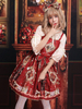 Jupe classique Lolita JSK robe imprimée noeud rouge Déguisements Halloween