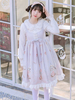 Jupe classique Lolita JSK Song Of Caged Birds Ruffle Bow plissé rose clair Jupe pull Lolita Déguisements Halloween