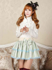Jupe classique Lolita SK Lolita avec rayures et nœuds en dentelle Déguisements Halloween