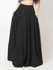Jupe Femme Noire Plissée Longue Taille Haute Bas Femme