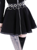 Jupe femme oeillets noirs en cuir Synthétique court automne et hiver femmes bas