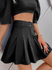 Jupe Femme Sexy Eté Coupe Cintrée avec Boutons Bas Evasée Unicolore Jupe Eté Sexy Femme