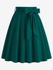 Jupe Femme Vert Arcs Taille Courte Rehaussée Couches Vintage Femmes Bas
