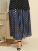 Jupe grande taille pour femme en polyester gris bleu décontracté jupe surdimensionnée de longueur mi-mollet