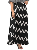 Jupe grande taille pour femme en polyester noir