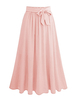 Jupe grande taille pour femme Jupe longue en mousseline de soie à nœuds plissés