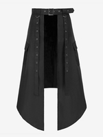 Jupe Homme Vintage Noire Rétro Plissée Asymétrique Gothique Steampunk Costumes