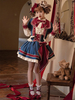 Jupe idole lolita nœuds bleu profond œillets jupes lolita