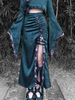 Jupe Lolita À Œillets Lolita À Imprimé Floral Vert Foncé