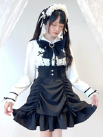 Jupe Lolita à volants et boucles superposées