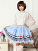 Jupe lolita bleu claire avec dentelle Déguisements Halloween