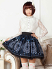 Jupe lolita bleu foncée avec dentelle Déguisements Halloween