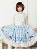 Jupe lolita bleue avec dentelle Déguisements Halloween