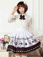 Jupe lolita chocolat avec dentelle Déguisements Halloween