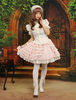 Jupe lolita excellente douse en mélange de coton jacquard avec noeud Déguisements Halloween