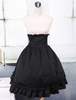 Jupe lolita gothique noire en coton taille haute Déguisements Halloween