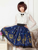 Jupe lolita kawaiii court bleu foncée avec dentelle Déguisements Halloween