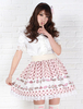 Jupe lolita lilase douse en polyester imprimé de dessert avec dentelle Déguisements Halloween
