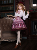Jupe lolita parfaite classique en polyester impression plissée Déguisements Halloween