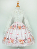 Jupe lolita parfaite douse en chiffon impression plissée Déguisements Halloween