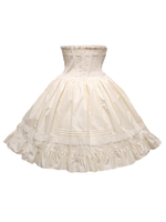 Jupe lolita parfaite gothique en 100% coton bicolore à volants Déguisements Halloween