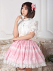 Jupe lolita parfaite rose douse dentelle Déguisements Halloween