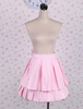 Jupe Lolita plissée rose en coton avec nœud de papillon Déguisements Halloween