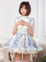Jupe Lolita Polyester Hime impression multicolore pour femmes Déguisements Halloween